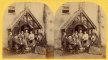 Stereograph / stereoscopic photo Martin Tupper & family at Albury House 1864